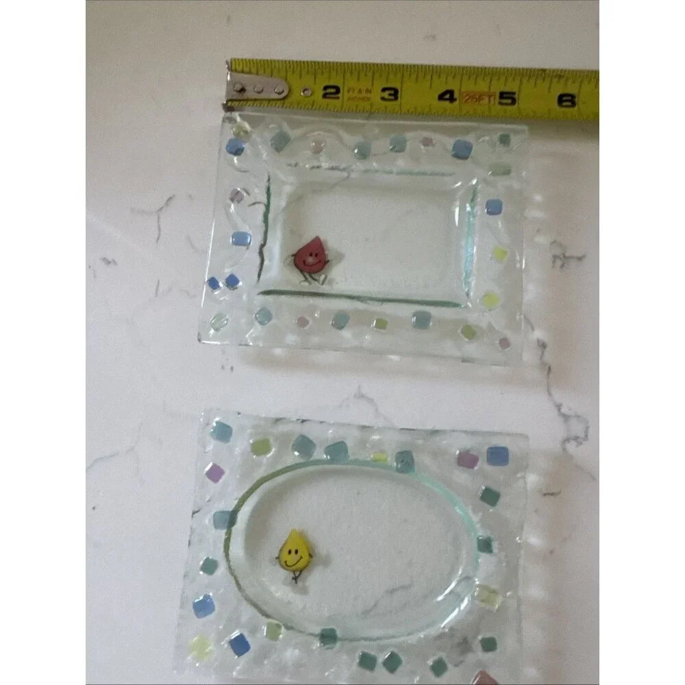 Vintage Clear Glass Rectangular Trinket Tray Soap Dish Includes (2) - Picture 13 of 14